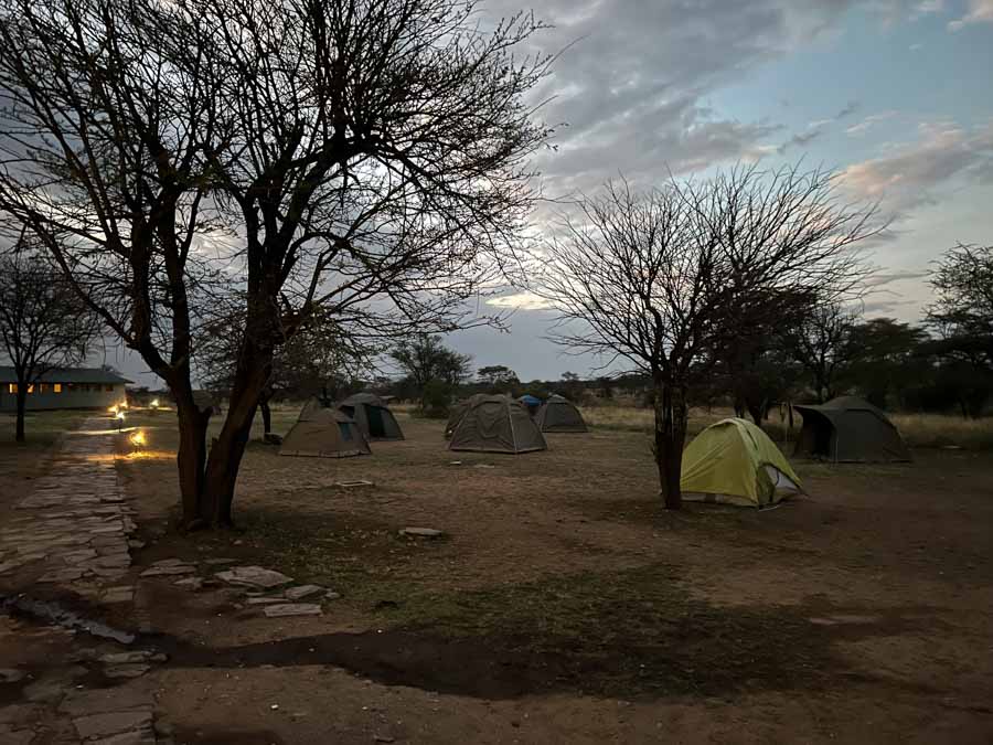 Our camping spot in Ngorongoro